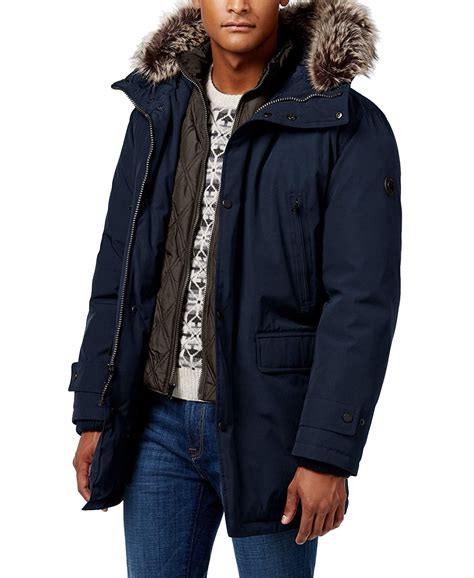 michael kors mens coat fur hood|michael kors wool winter coats.